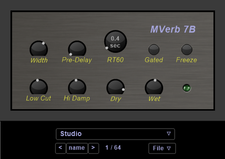 Mverb 7B GUI view